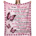 Niece Blanket from Aunt, Niece Gifts from Auntie, Gifts for Nieces from Aunt, to My Nieces Blanket for Birthday & Graduation, So