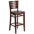 Flash Furniture Darby Series Slat Back Walnut Wood Restaurant Barstool