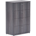Lorell Weathered Charcoal 4-Drawer Lateral File