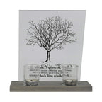Lifesong Milestones Personalized Memorial Votive Candle Holder With 8X10 Acylic Sign In Remembrance Loss Of Loved One With Woode