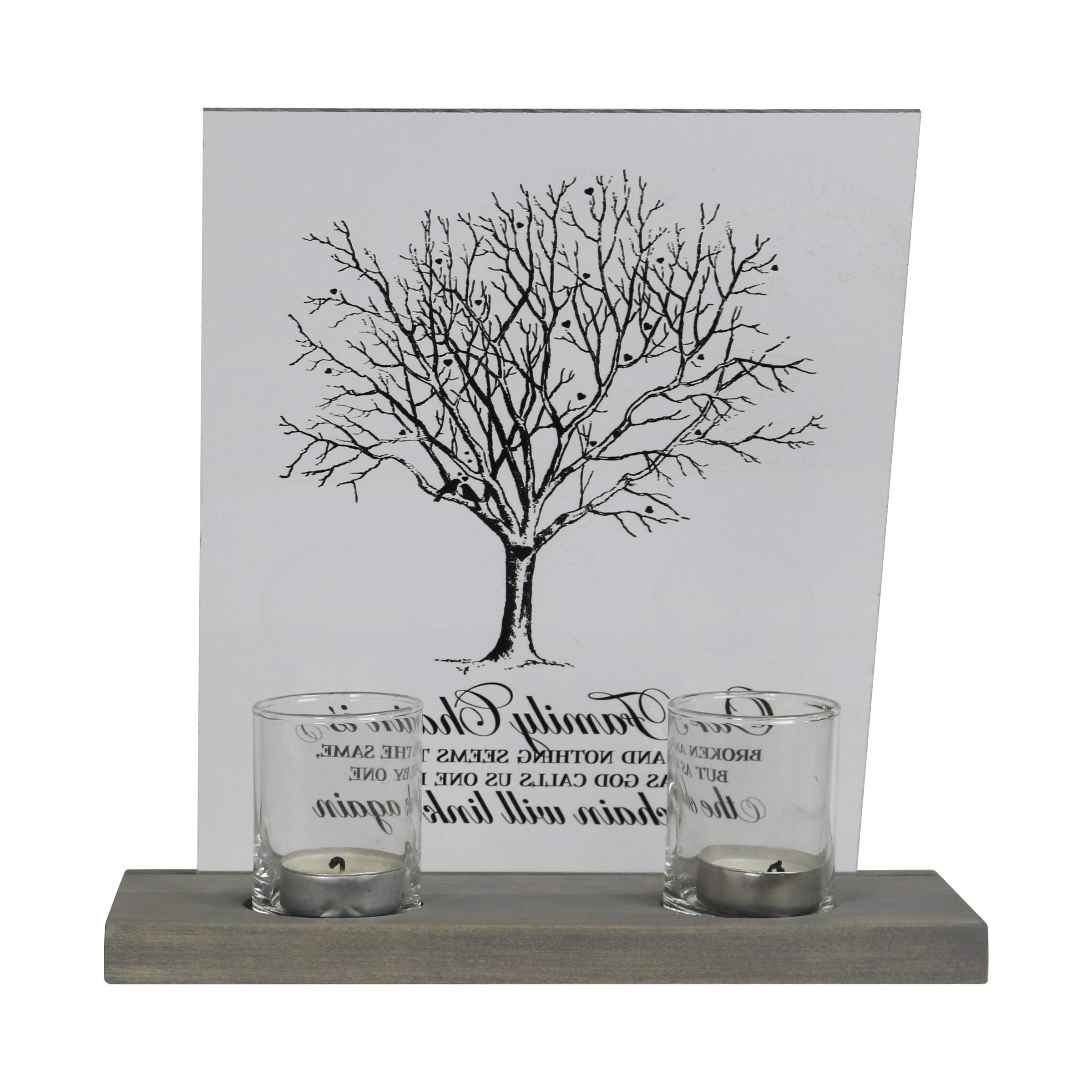 Lifesong Milestones Personalized Memorial Votive Candle Holder With 8X10 Acylic Sign In Remembrance Loss Of Loved One With Woode