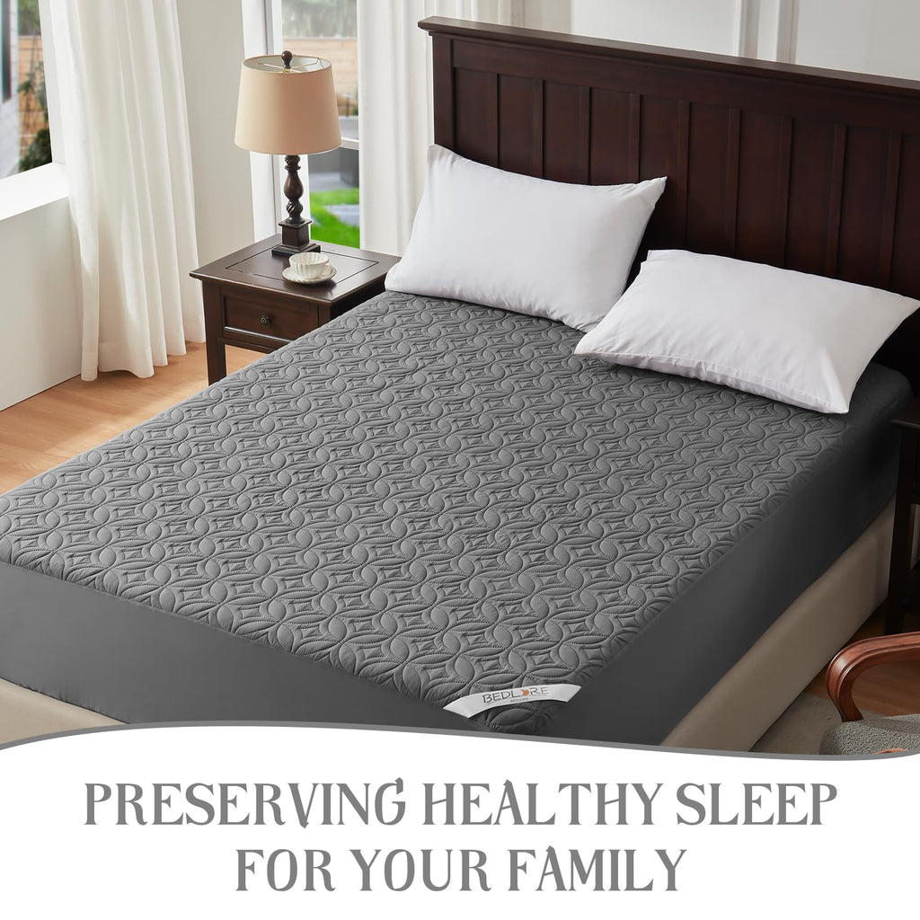 Bedlore Waterproof Mattress Protector, Twin Xl Size Mattress Pad With Deep Pocket 6''-18'' Depth, Soft & Breathable Dirt-Proof B