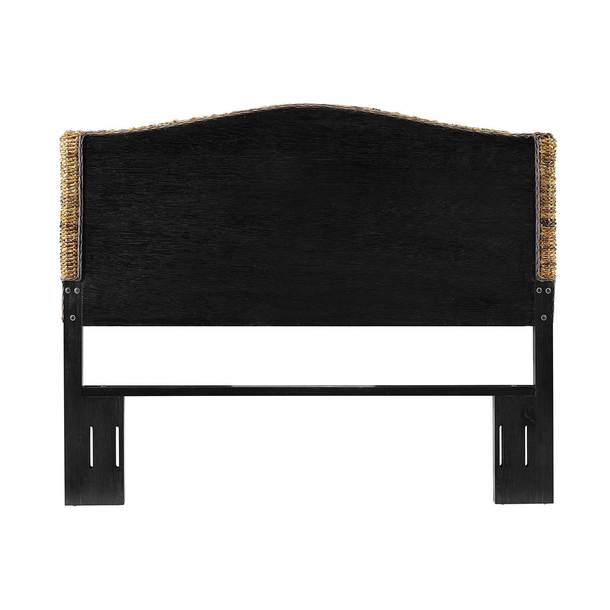 Crosley Furniture Serena Handwoven Natural Fiber Rattan Bed Headboard, Banana Leaf, Queen