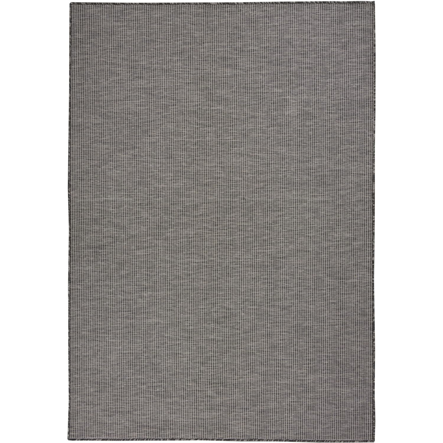 Nourison Positano Indoor-Outdoor Charcoal 4' X 6' Area Rug, Easy Cleaning, Non Shedding, Bed Room, Living Room, Dining Room, Bac
