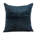 HomeRoots 50% Cotton, 50% Viscose 18' x 7' x 18' Transitional Dark Blue Solid Pillow Cover with Poly Insert