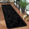 HOMORE Runner Rugs for Bedroom 2x8 Feet Black Rug for Bedroom Bedside Soft Fluffy Area Rugs for Living Room Indoor Entrance Door