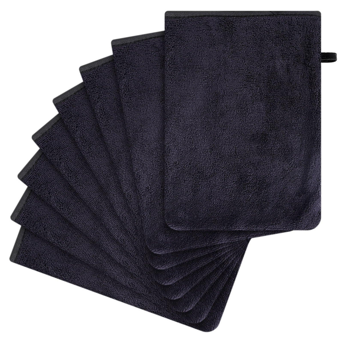 PHOGARY 6 Pack Microfiber Body Wash Mitts Shower Gloves, Reusable Makeup Remover Mitt, Soft Face Towel Mitts Facial Cleansing Ba