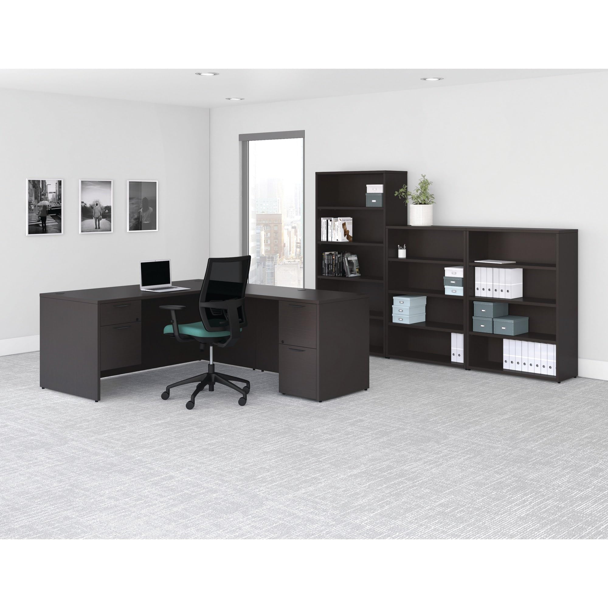 Lorell Llrph6639Es Prominence 2.0 Espresso Laminate Hutch