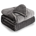 Cottonblue Sherpa Fleece Weighted Blanket 15 Lbs For Adult, Flannel Cozy Plush Bed Blankets, Fuzzy Sherpa Weighted Blankets Full