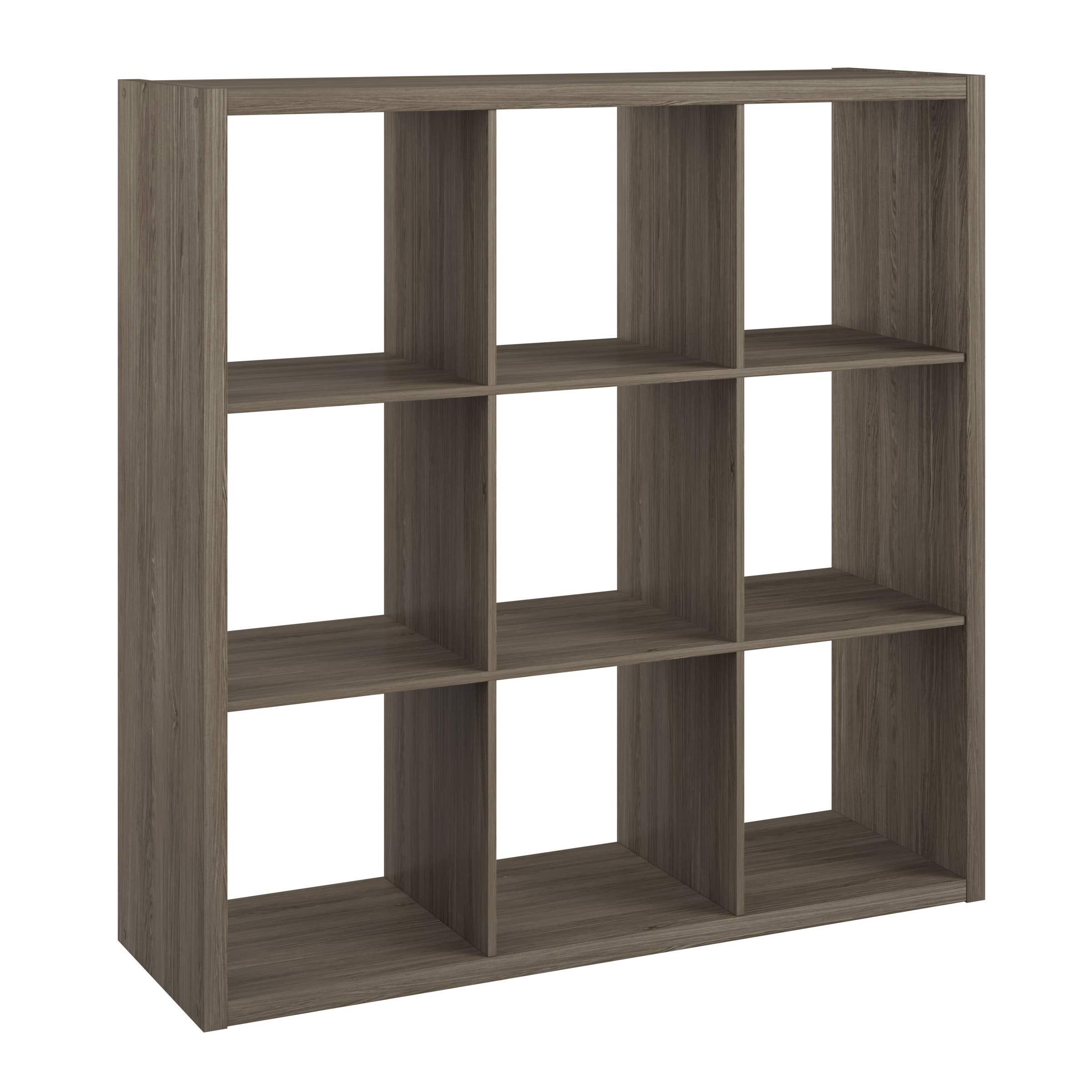 Closetmaid 9 Cube Open Back Storage, Graphite Gray