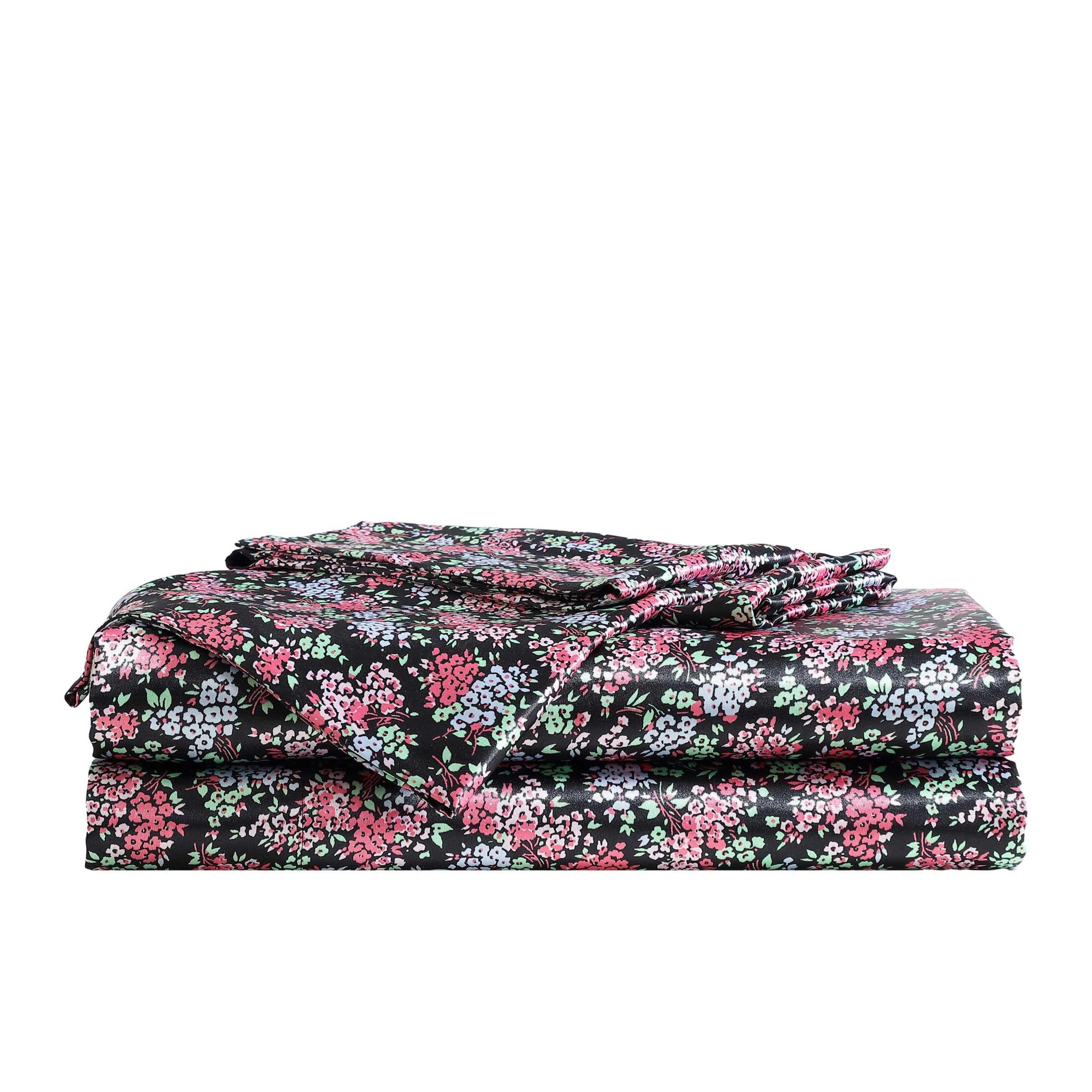 Betsey Johnson - Bed Sheets, Luxurious Satin Bedding With Matching Pillowcases, Deep Pocket, Smooth & Silky Room Essentials (Con