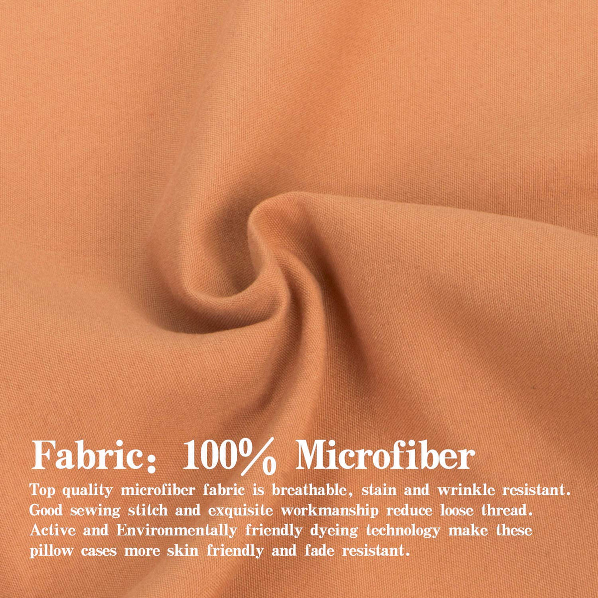 Ntbay 100% Brushed Microfiber Queen Pillow Shams Set Of 2, Super Soft And Cozy, Wrinkle, Fade, Stain Resistant 20X30 Inches Oxford Pillowcases, Pale Orange