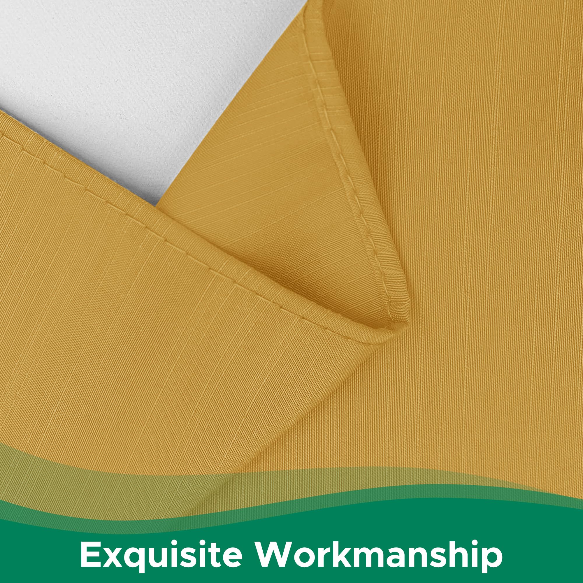 Biscaynebay Wrap Around Bed Skirts For King & Cal King Beds 16' Drop, Gold Adjustable Elastic Dust Ruffles Easy Fit Wrinkle Resistant Silky Luxurious Fabric Machine Washable