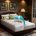 Dual Layer Memory Foam Mattress Topper For Pain Relief With 2X Support, 2' Fluffy Pillow Top Queen Mattress Topper Plus 2' Odo