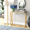Arlo 36 Wide Rectangular Console Table in Brass