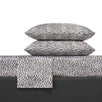 Betsey Johnson - Queen Sheets, Luxurious Satin Bedding Set, Smooth & Silky Home Decor (Leopard, 4 Pcs, Queen)