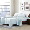 Cathay Home Essentials Ultra Soft Hypoallergenic Wrinkle Resistant Double Brushed Microfiber Bedding Sheet Set, Aqua, California King