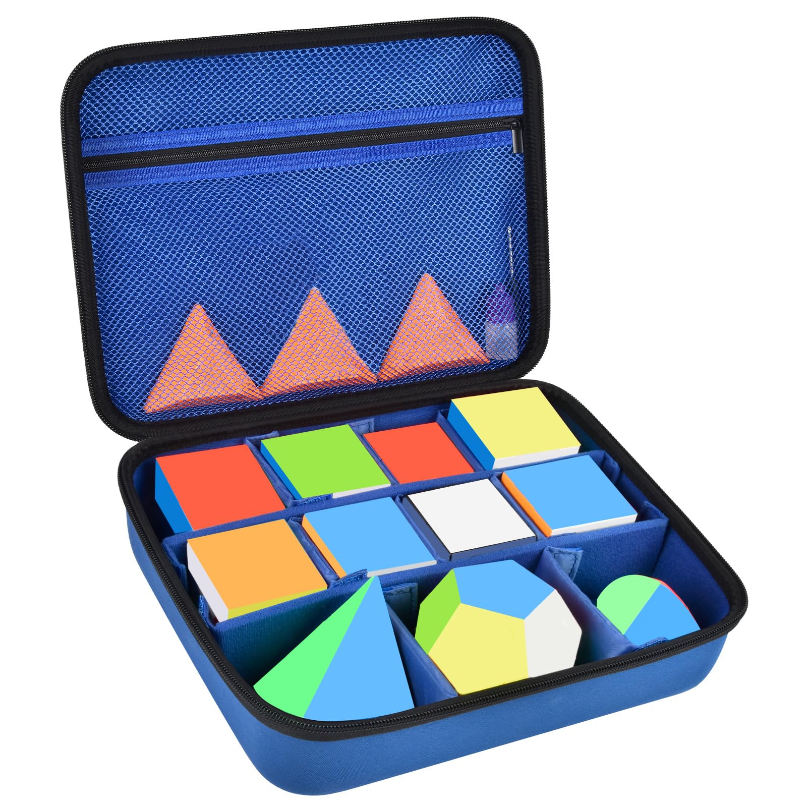 Grapsa Speed Cube Storage Case Bag Holds 12+ Different Types Cube Retro Brain Teaser Fidget Toy. Carrying Holder with Mesh Pocke