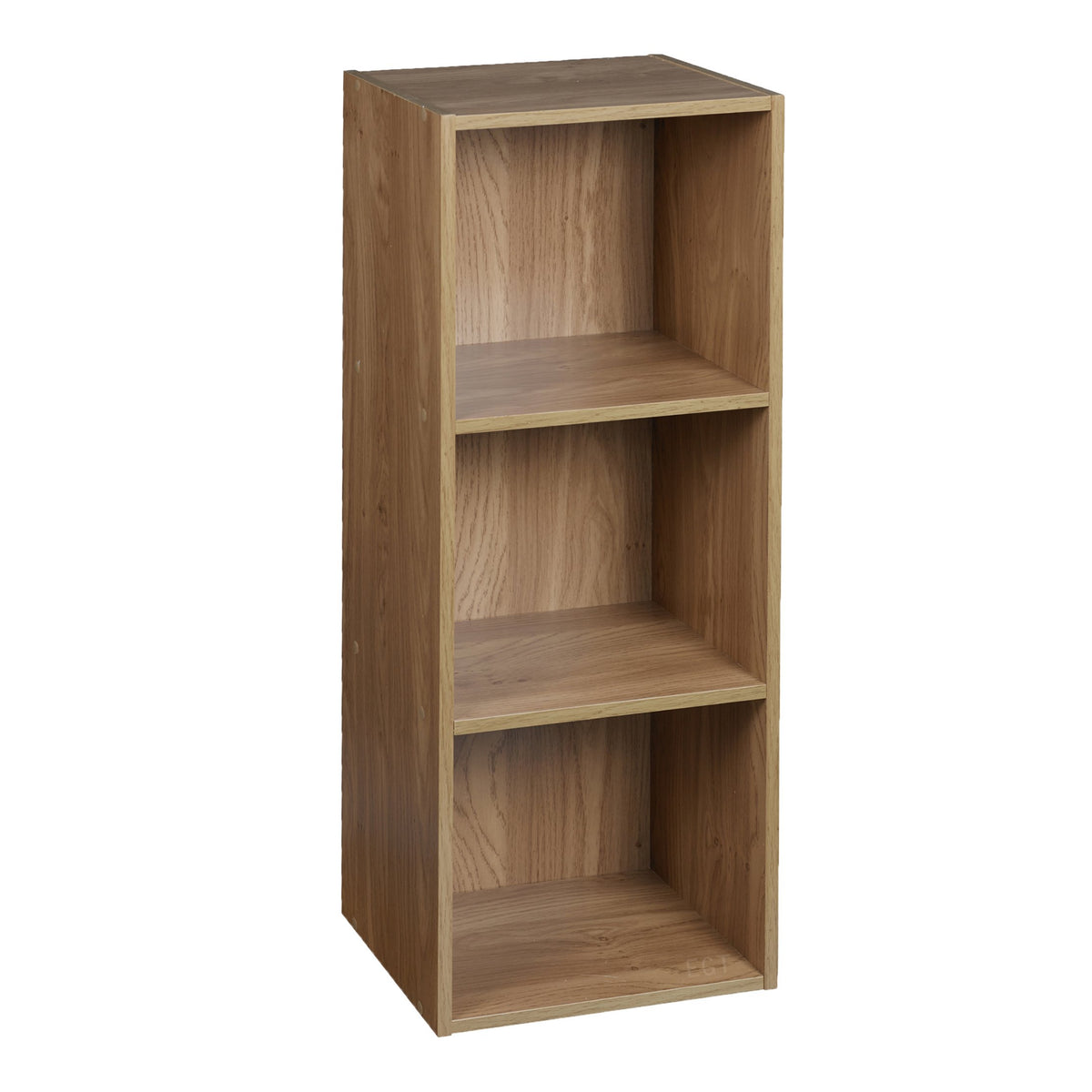 URBNLIVING 1, 2, 3, 4 Tier Oak Wooden Shelving Bookcase Storage Wood Shelf Unit  (3 Tier)