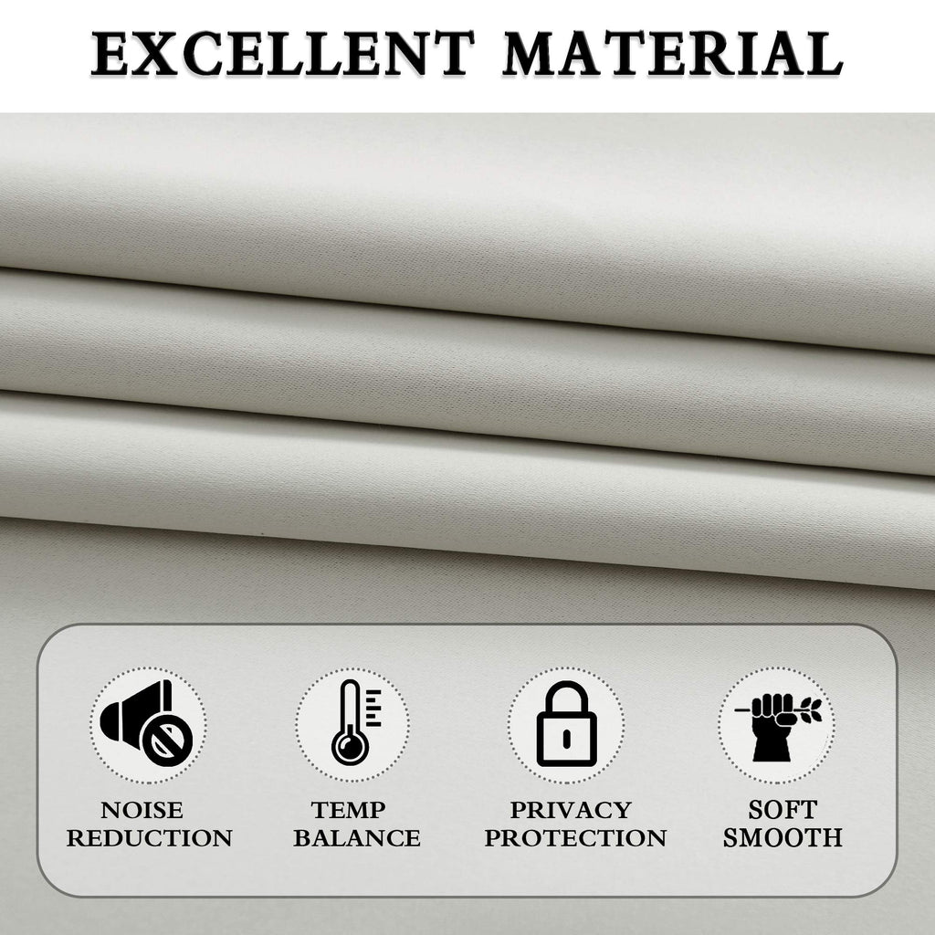 DONREN Light Gray Blackout Curtain Tiers, 42"x36", Fabric, 2 Panels, Model DR-GJM-06-LIGHTGREY-42X36, Ideal for Bathroom or Loft
