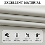 DONREN Light Gray Blackout Curtain Tiers, 42"x36", Fabric, 2 Panels, Model DR-GJM-06-LIGHTGREY-42X36, Ideal for Bathroom or Loft