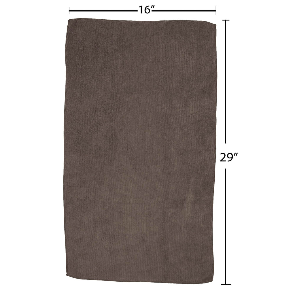 Fromm Softees Microfiber Salon Hair Towels For Hairstylists, Barbers, Spa, Gym In Brown, 16' By 29', 10 Count Perfect Hair Car
