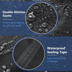 Startwo Patio Furniture Covers 4 Piece Set, Heavy Duty Waterproof Outdoor Furniture Cover, Windproof Patio Cover For Rattan Wicker Conversation Set, Patio Furniture Set Cover, Black,Large