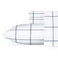 Nautica - Queen Sheet Set, Cotton Percale Bedding Set, Crisp & Cool, Lightweight & Breathable (Plot Blue, Queen)