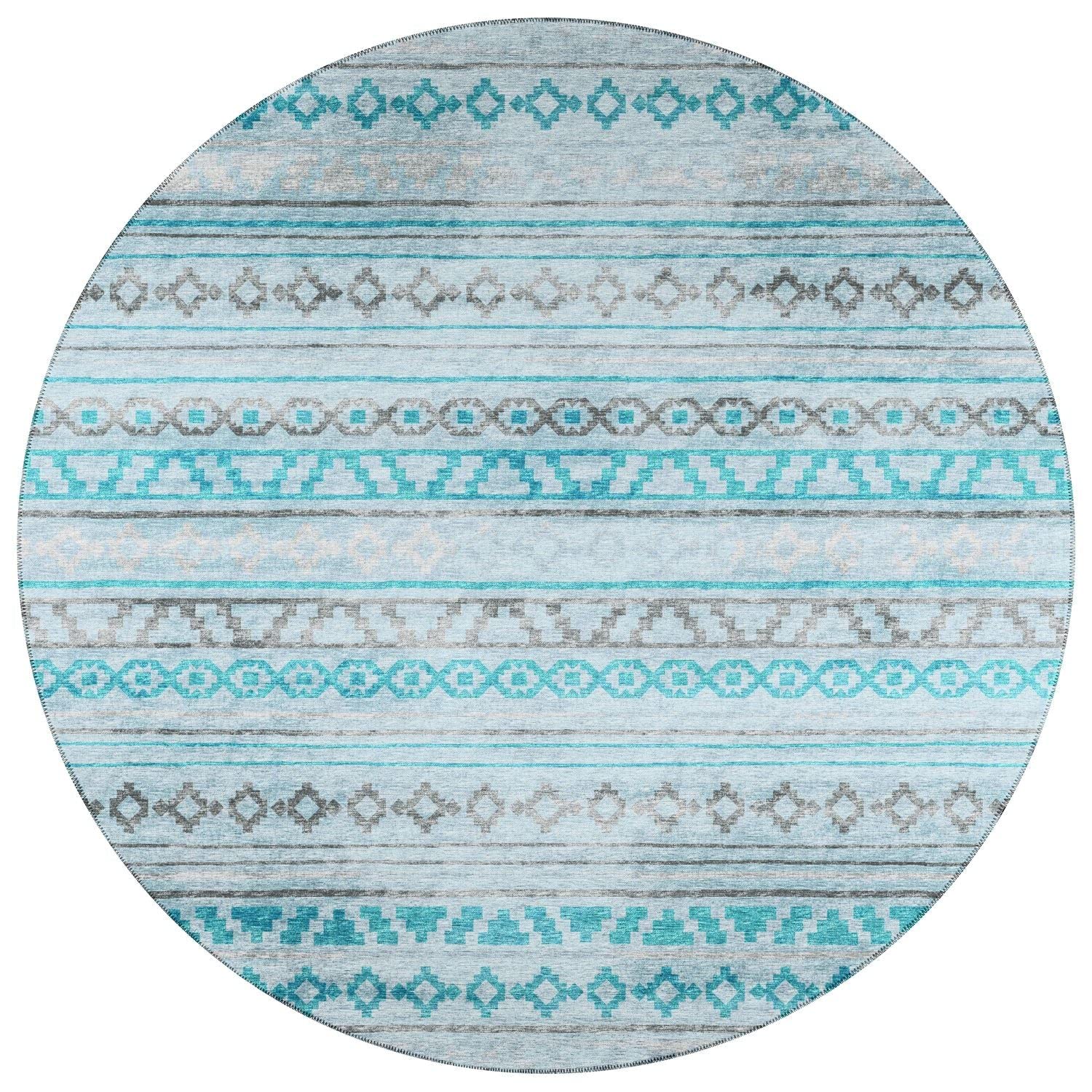 Sedona Sn10 Blue Bohemian Rug Round 10' X 10'