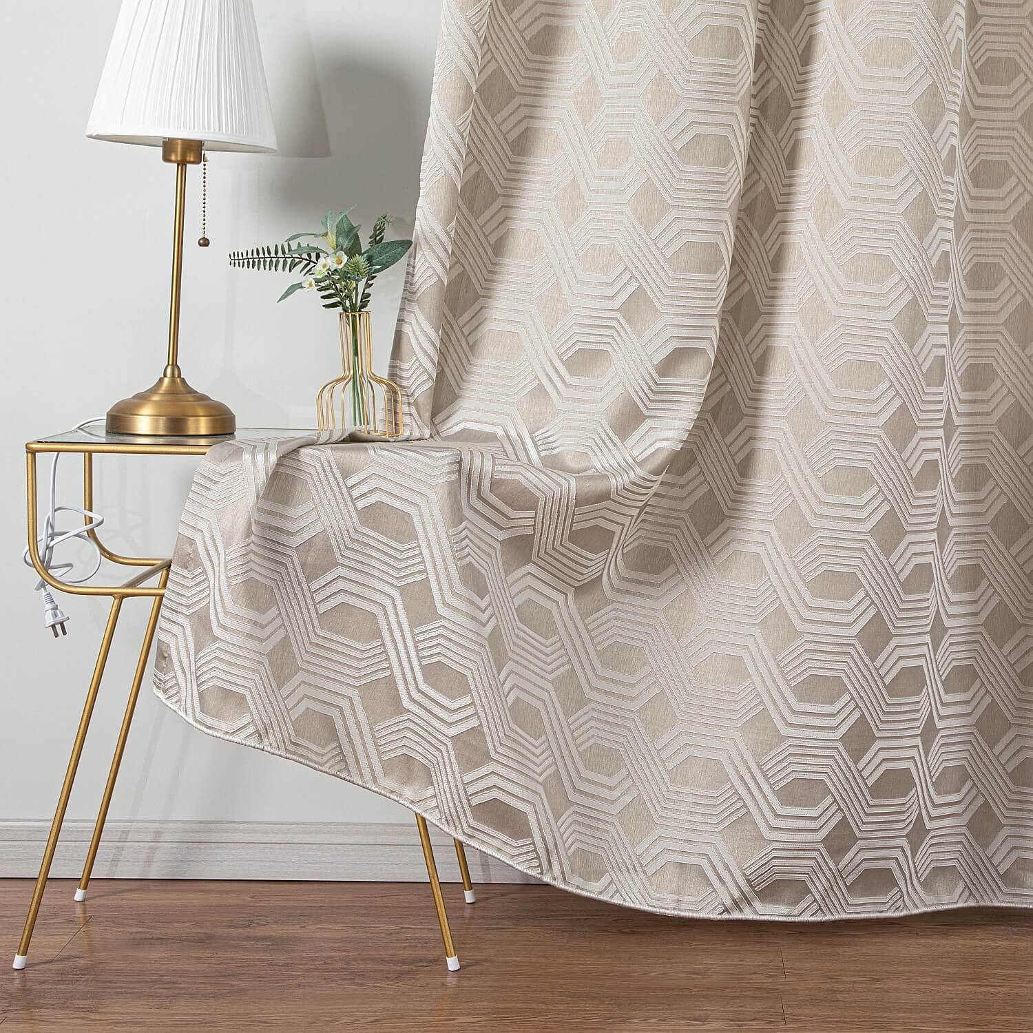 Dolce Mela Curtain Panel Semi-Blackout Drapes, Dmc501 Apollo