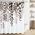 Boodii Brown Leaf Shower Curtain For Bathroom Botanical Eucalyptus Nature Eucalyptus Shower Curtains Set Floral Leaves Bathroom