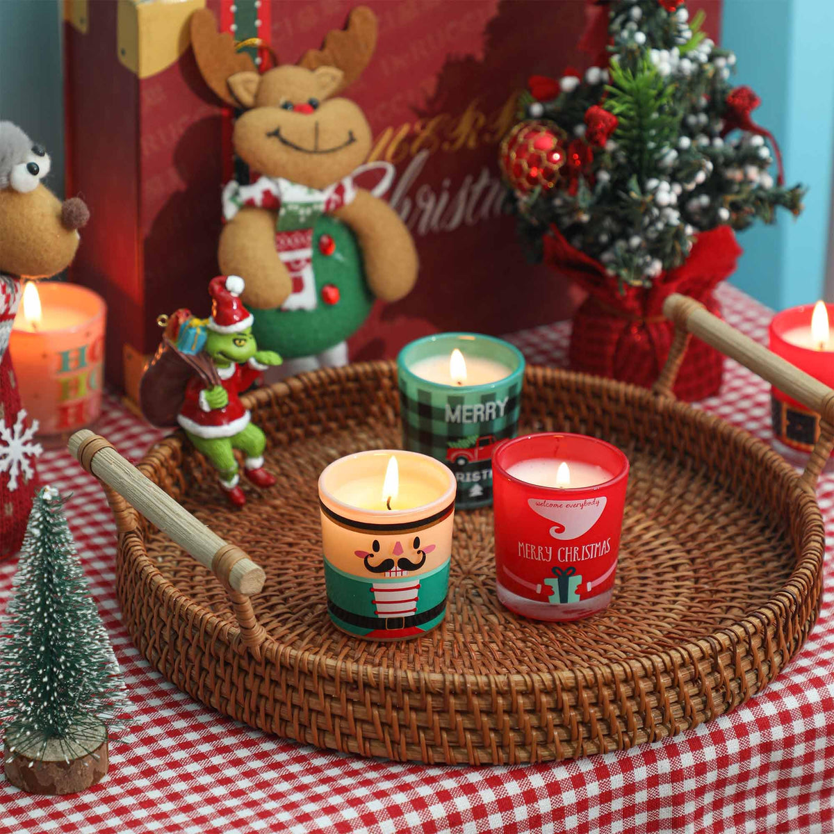 Advent Calendar 12 Days Christmas Scented Candles Set For Christmas Gift, Advent Calendar Candle Gift, Surprise Candle Soy Wax C