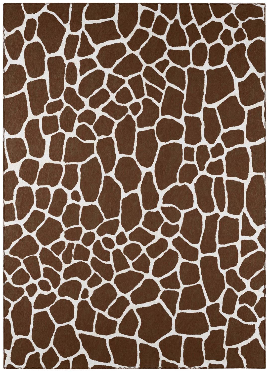 Addison Rugs Safari Asf34 Coffee Washable 5' X 7'6" Indoor Outdoor Area Rug, Easy Clean, Machine Washable, Non Shedding, Bedroom, Entry, Living Room, Dining Room, Kitchen, Patio Rug