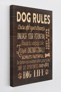 BXFAHZJ Dog Rules Paw Prints Wall Art Canvas Farmhouse Funny Dog 11x14 Inch Prints Decor For Dog Room Home Bedroom Gifts For Dog