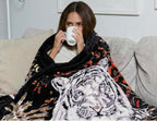 Hiyoko White Tiger Mink Blanket Queen 75" x 90" Polyester Warm Winter