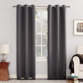 Sun Zero Easton Energy Saving Blackout Grommet Curtain Panel, 40 x 84, Charcoal