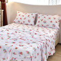 Micoral Floral Queen Sheet Set, 4-Piece Printed Bed Sheets, 16' Deep Pocket, Ultra Soft & Cooling Sheet, Oeko-Tex Certified, Ga