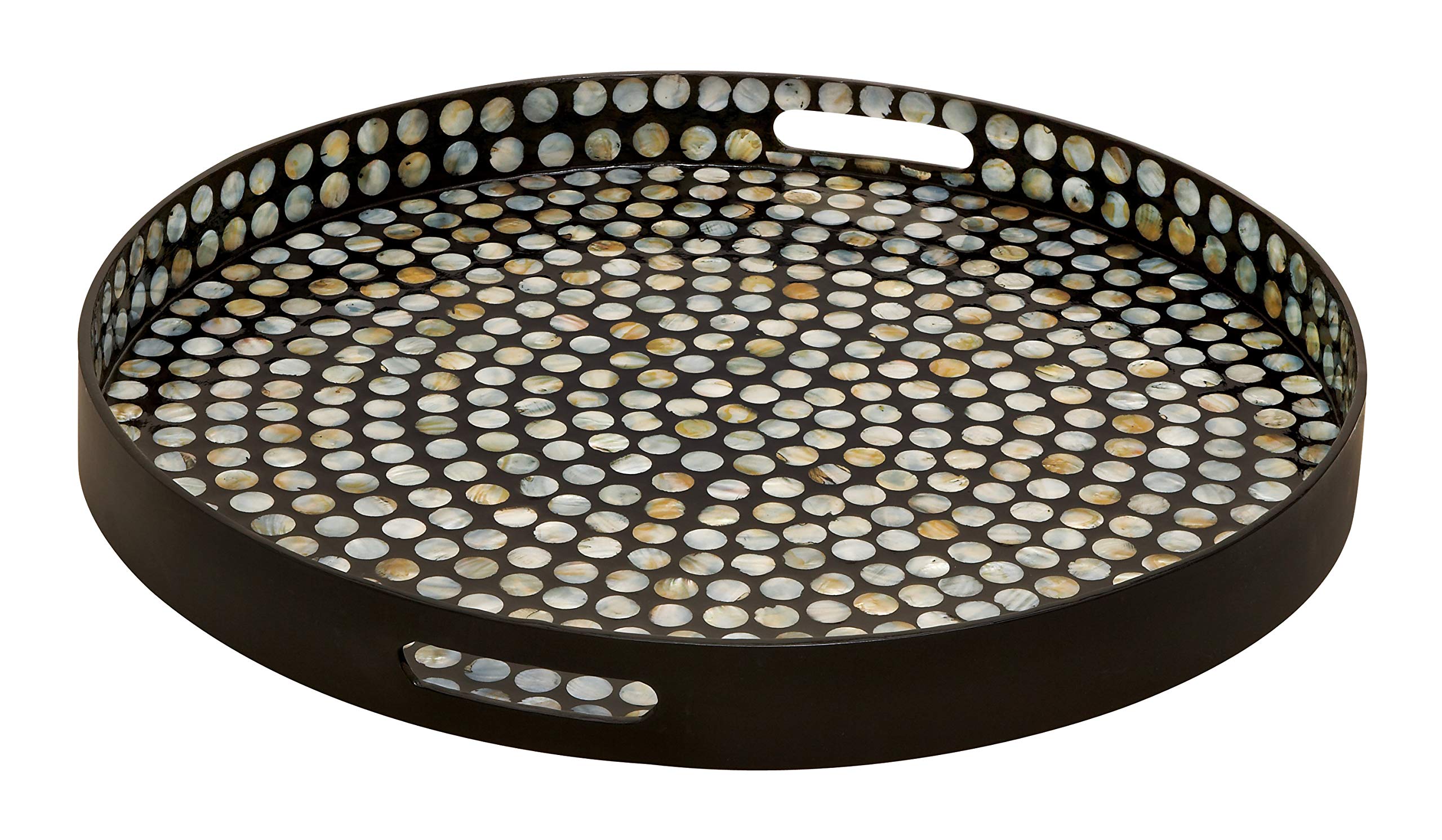 Deco 79 Tray, 24'L x 24'W x 3'H, Dark Brown