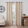 Eclipse Gabriella Grommet Top Curtains for Bedroom, Single Panel, 40'' x 84'', Linen