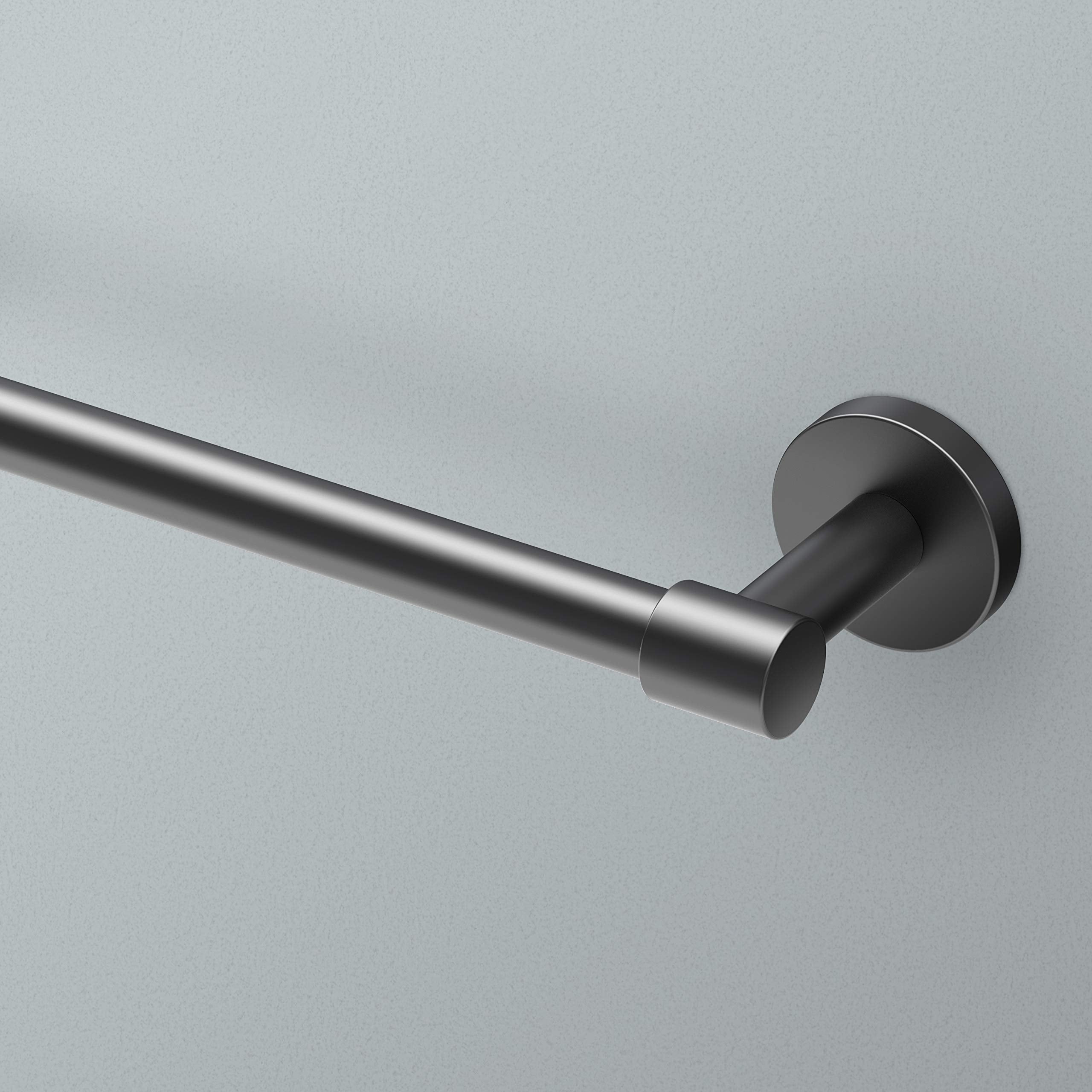 Gatco 4660MX Reveal 24 Towel Bar, Matte Black | Wall Mounted Towel Holder for Bathroom, Total Length 26.13
