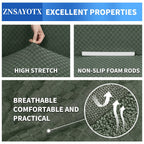 Znsayotx 1 Piece Jacquard Chair Slipcovers For Living Room High Stretch Chair Covers With Arms Anti Slip Pets Friendly Couch Sofa Armchair Cover Furniture Protector (Chair, Dark Coffee)