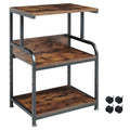 Fannova Printer Table Stand With Height Adjustable Shelf, 3 Tier Rolling Printer Cart With Wheels For Home Office Storage And Or