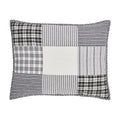 Vhc Brands, Sawyer Mill Patchwork Standard Sham, Black, 21X27