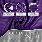 Decolure Striped Satin Sheets King Set 6Pc - Luxurious Silk Touch Satin Sheets Full - All-Season Silky Soft Full Size Bed Sheets