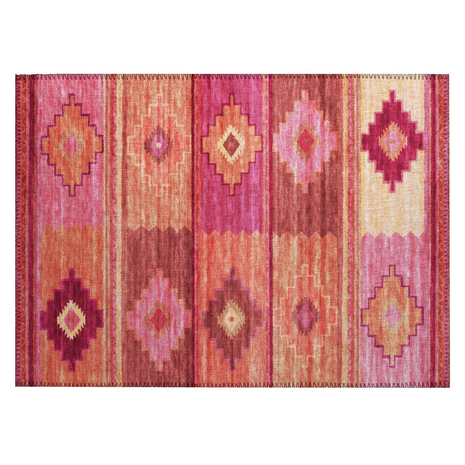 Phoenix Ph1 Pink Southwestern Rug Rectangle 10' X 14'