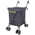 dbest products Cruiser Cart Urban 360 Folding Shopping Grocery Collapsible Laundry Basket on Wheels Foldable Utility Trolley Car
