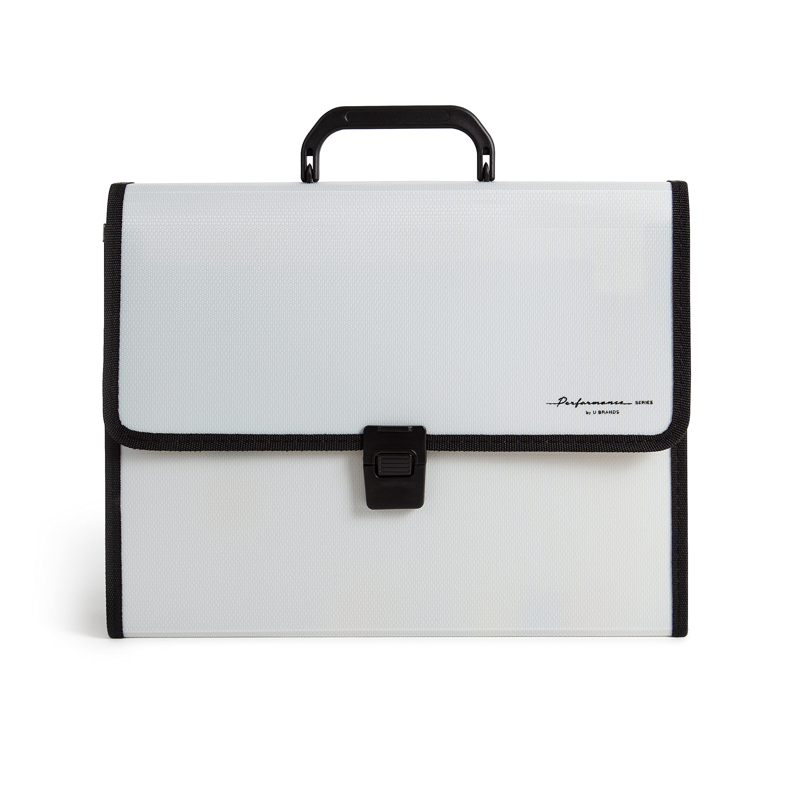 U Brands Gray Expandable 26-Pocket Performance Poly File Folder With Handle Office Supplies, 13    X 10.83    X 2.5