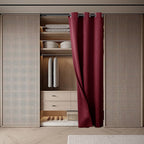 Bgment Burgundy Door Curtain 80 Inch Length For Doorway, Bedroom Closet Curtain, Privacy Thermal Insulated Blackout Grommet Room Divider For Room Separation, 1 Panel, 34 Inch Wide