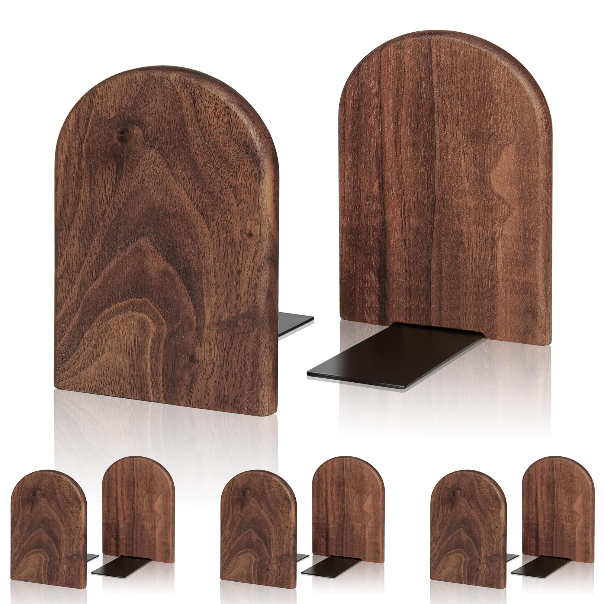 Book Ends,Bookends Wood Book Ends Universal Economy Bookend (4, Large)
