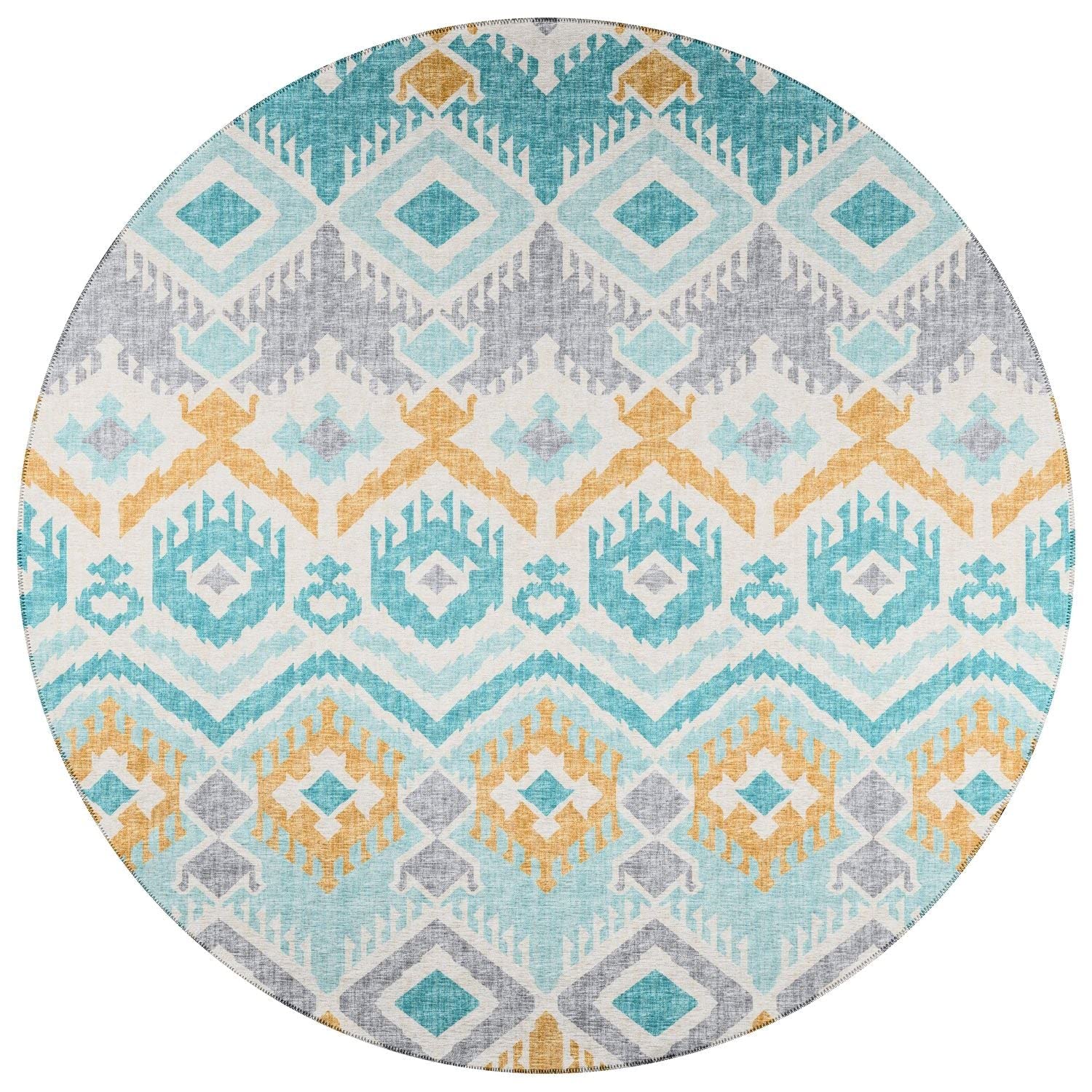 Sedona Sn2 Blue Bohemian Rug Round 10' X 10'